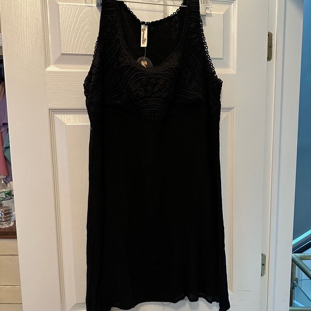Black lined dress/coverup